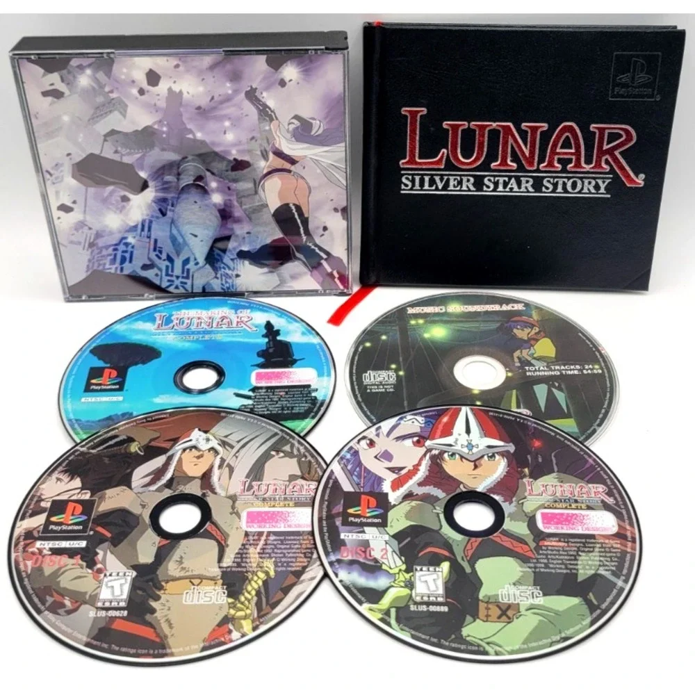 Lunar: Silver Star Story Complete (Sony PlayStation 1, 1999) ALL DISC AND BOOK